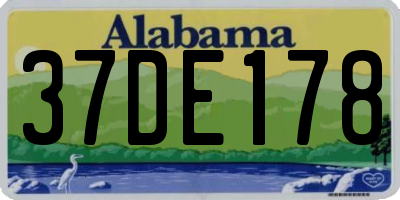 AL license plate 37DE178