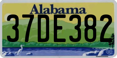 AL license plate 37DE382