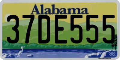 AL license plate 37DE555