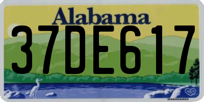 AL license plate 37DE617