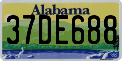 AL license plate 37DE688