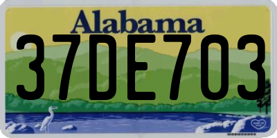 AL license plate 37DE703