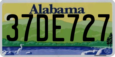 AL license plate 37DE727
