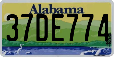 AL license plate 37DE774