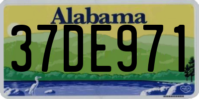 AL license plate 37DE971