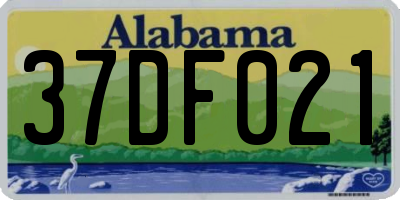 AL license plate 37DF021