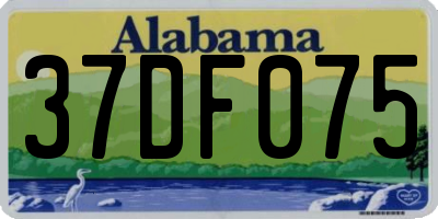 AL license plate 37DF075