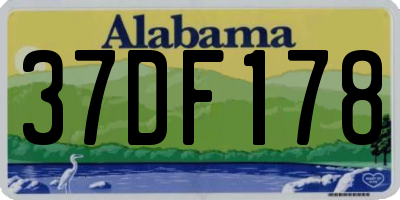 AL license plate 37DF178