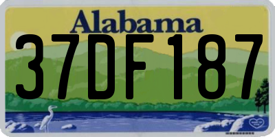 AL license plate 37DF187