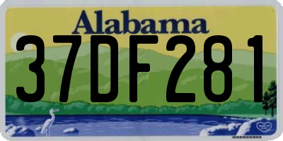 AL license plate 37DF281