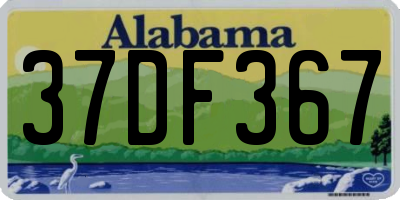 AL license plate 37DF367