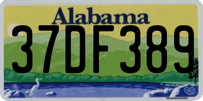 AL license plate 37DF389