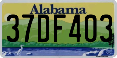 AL license plate 37DF403