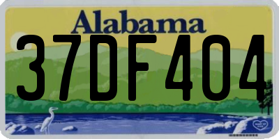 AL license plate 37DF404