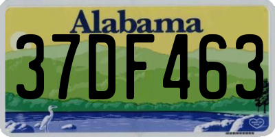 AL license plate 37DF463