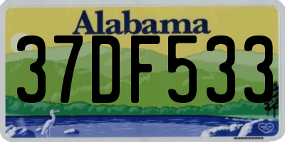 AL license plate 37DF533