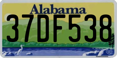 AL license plate 37DF538
