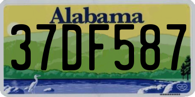 AL license plate 37DF587