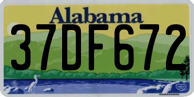 AL license plate 37DF672