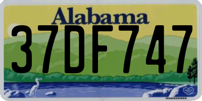 AL license plate 37DF747