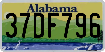 AL license plate 37DF796