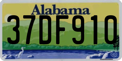 AL license plate 37DF910