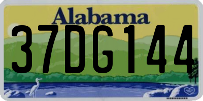 AL license plate 37DG144
