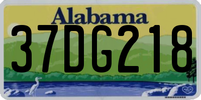 AL license plate 37DG218