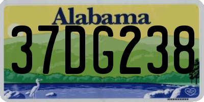 AL license plate 37DG238