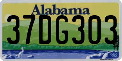 AL license plate 37DG303