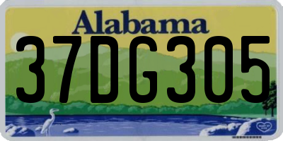 AL license plate 37DG305