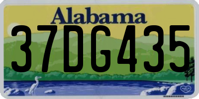 AL license plate 37DG435