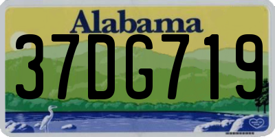 AL license plate 37DG719