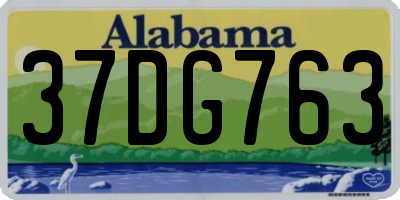 AL license plate 37DG763