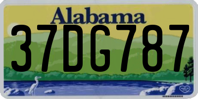 AL license plate 37DG787