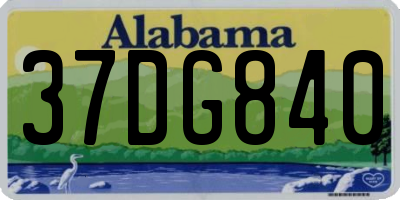AL license plate 37DG840