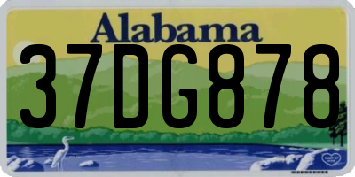 AL license plate 37DG878