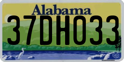 AL license plate 37DH033