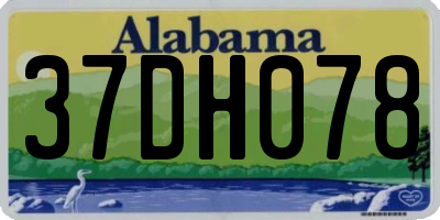 AL license plate 37DH078