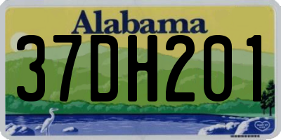 AL license plate 37DH201