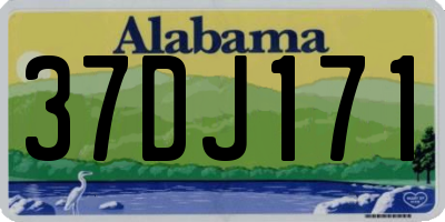 AL license plate 37DJ171