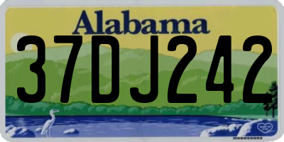 AL license plate 37DJ242