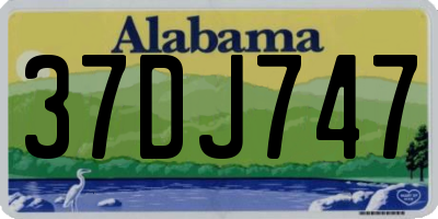 AL license plate 37DJ747