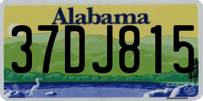 AL license plate 37DJ815
