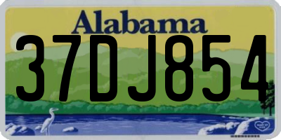 AL license plate 37DJ854