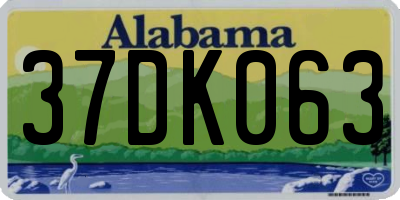 AL license plate 37DK063