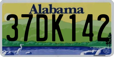 AL license plate 37DK142