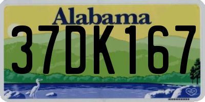 AL license plate 37DK167