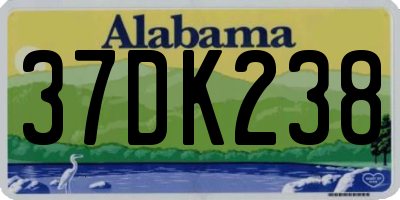 AL license plate 37DK238