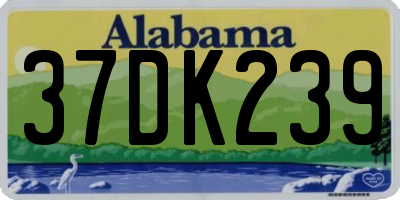 AL license plate 37DK239